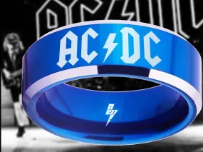 ACDC Ring Blue & Silver Wedding Ring  #ACDC #thunderstruck