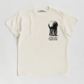 ALLCAPSTUDIO x 18 East Silence is Violence tee in undyed cotton