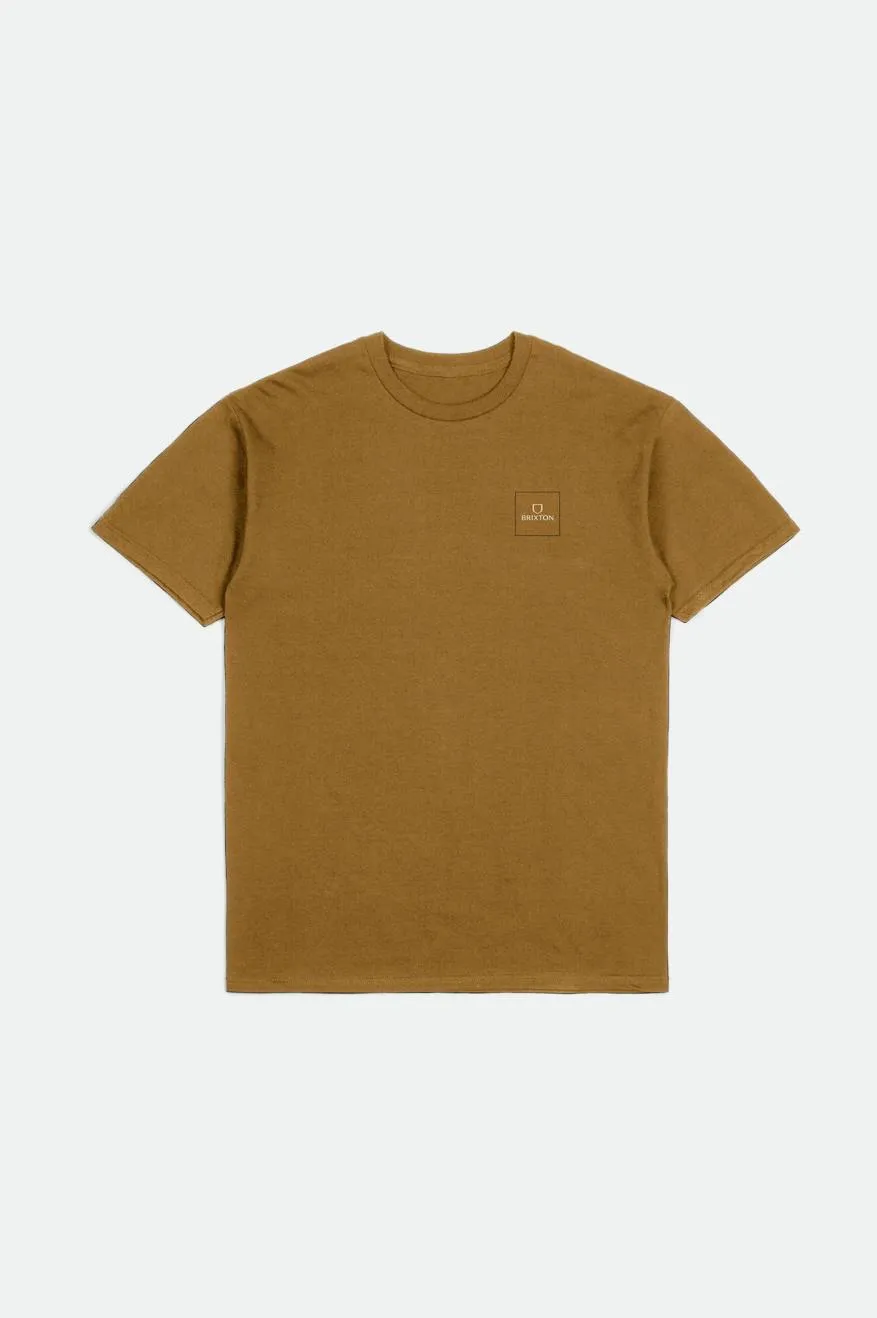 Alpha Square S/S Standard Tee - Golden Brown/Off White/Desert Palm