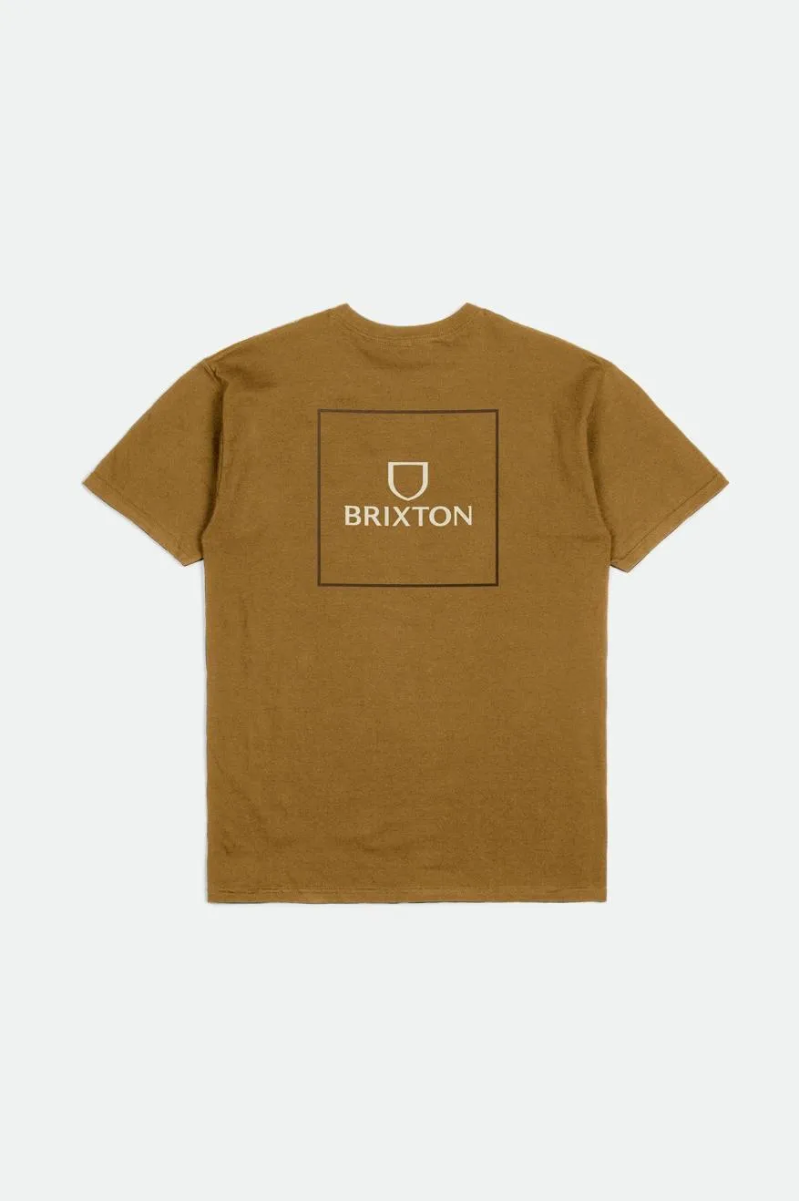 Alpha Square S/S Standard Tee - Golden Brown/Off White/Desert Palm