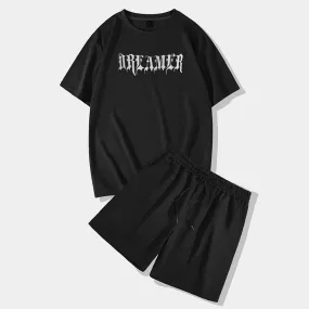 Angel Wings Short Sleeve T-shirt and Shorts Set