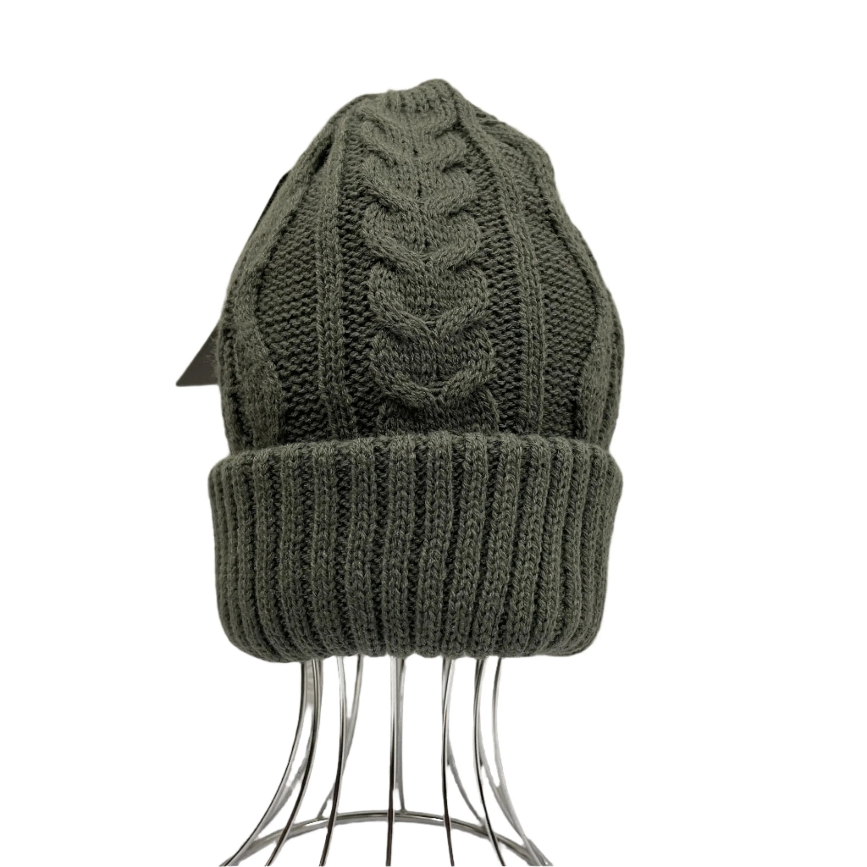 Avenel Cable Knit Cuffed Beanie - Grey