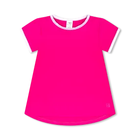 Bridget Basic Athleisure Tee Power Pink