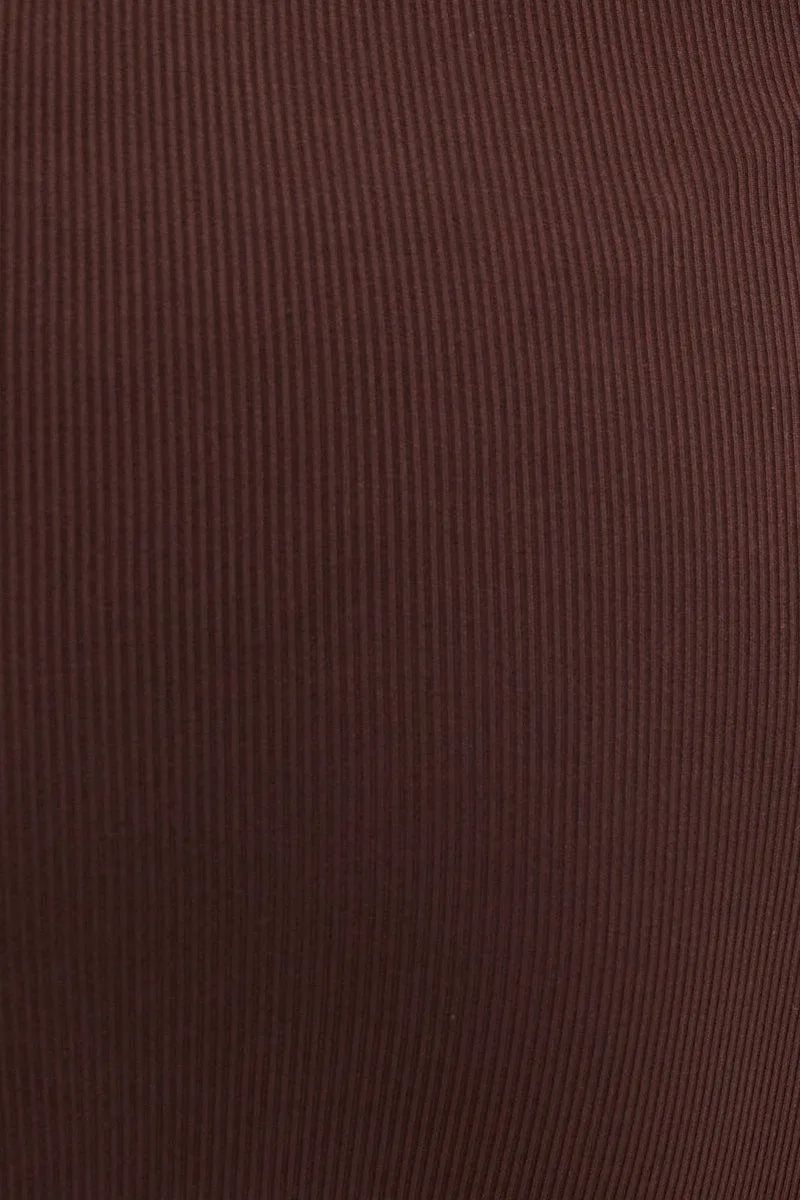 Brown Jersey Top