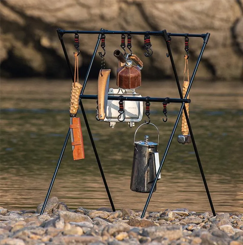 Folding Aluminum Alloy  Camping Rack with hook