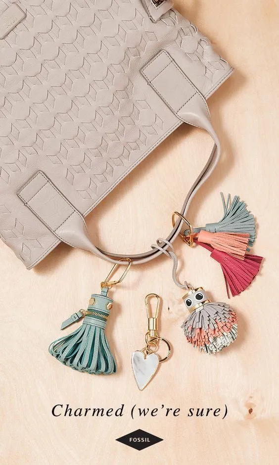 Fossil Monster Tassel Bag Charm