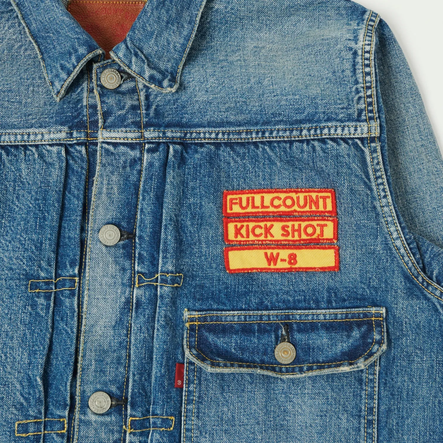 Full Count 2107HA Patched Type I Denim Jacket - 'Dartford' Wash