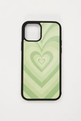 Green Heart Phone Cover I Phone 12