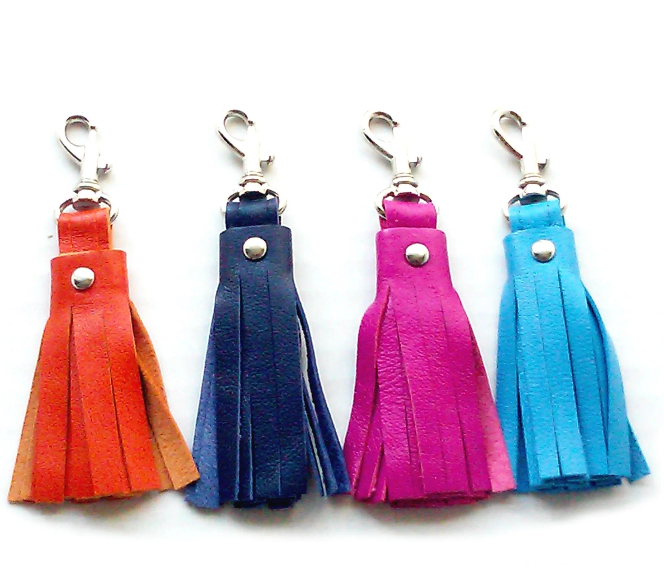 Kate Leather Tassel Key Chain | Key Fob