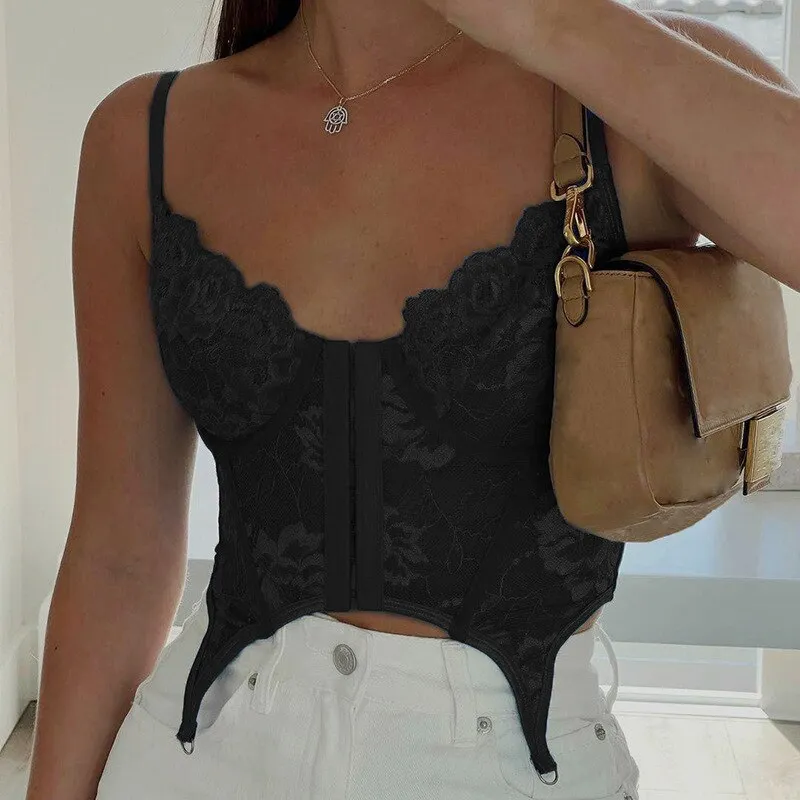 Lace Skinny Corset Tops