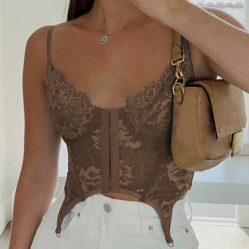 Lace Skinny Corset Tops