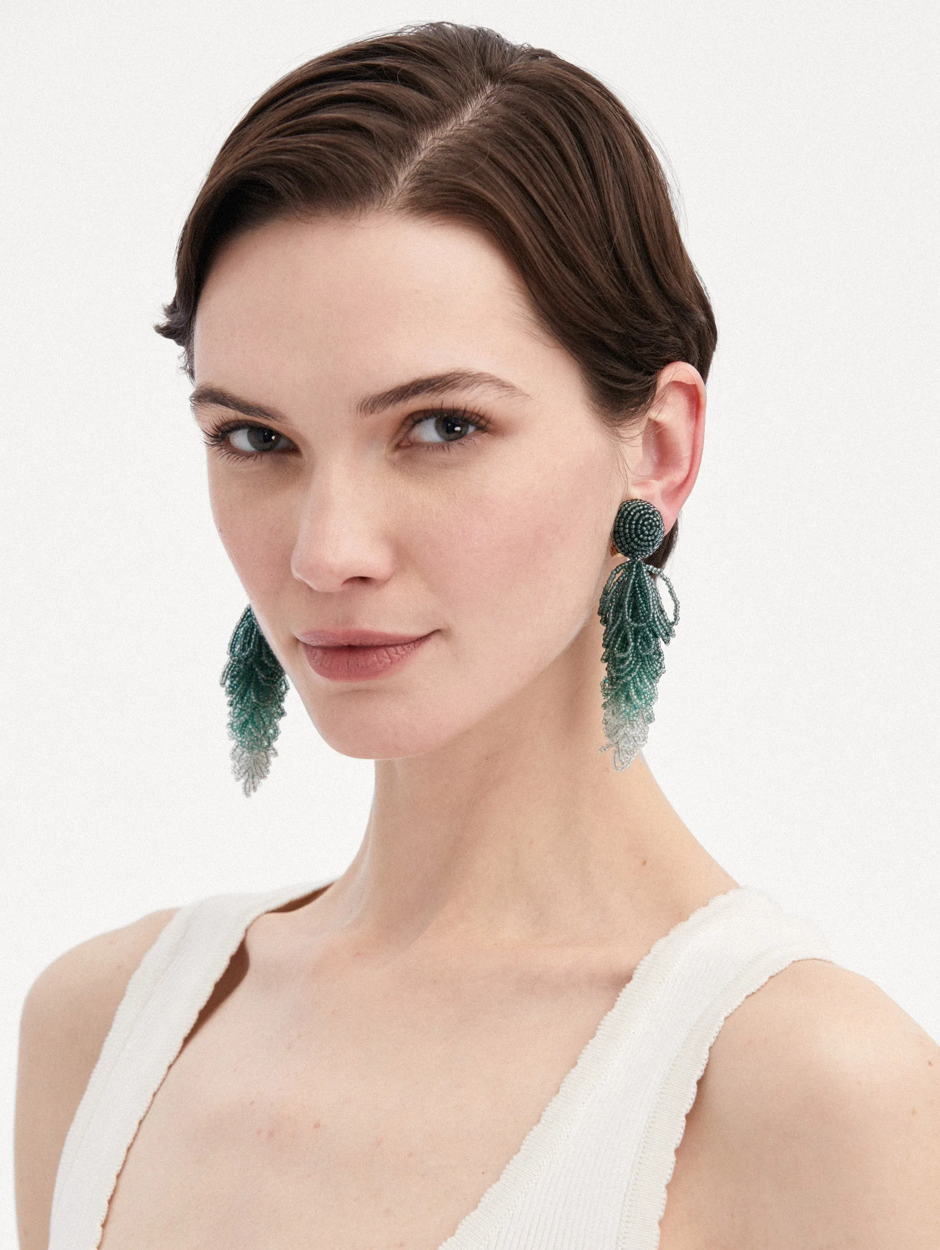 Looped Tassel Clip-On Earrings