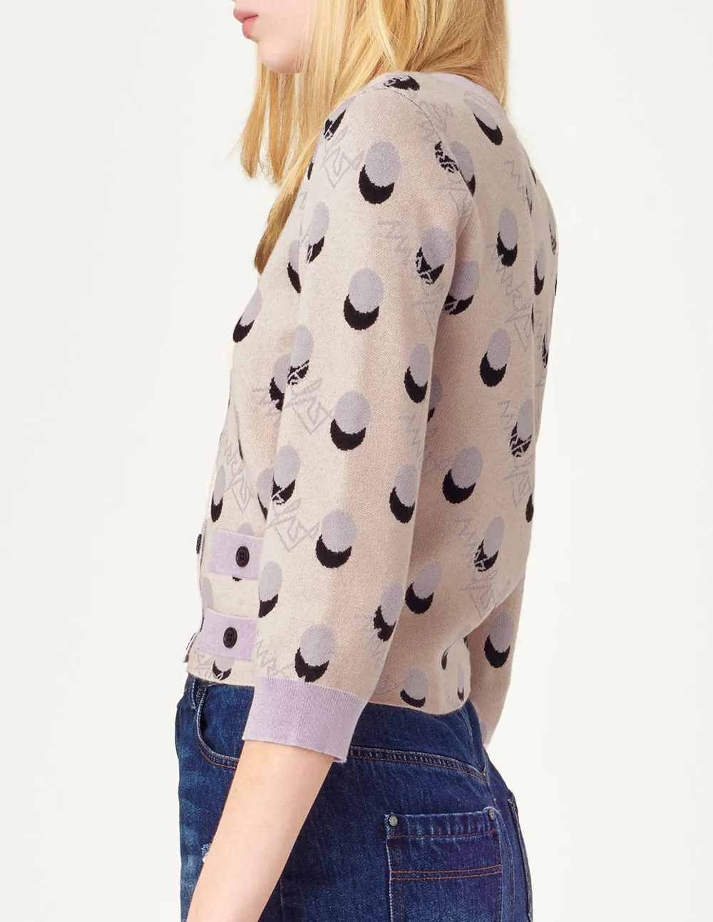 MARK FAST Women Jacquard Dots Knitted Pullover