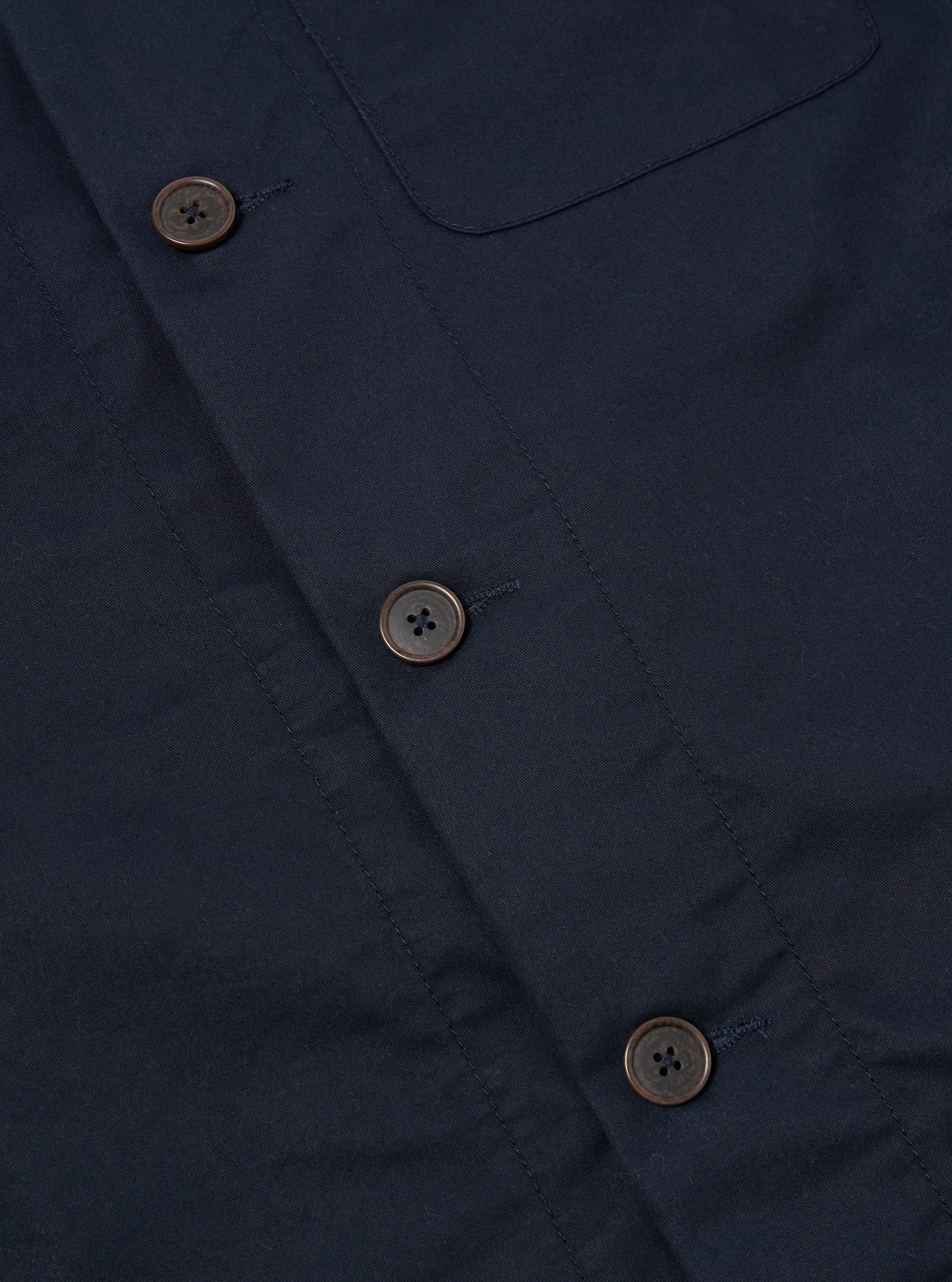 Universal Works Tech Overshirt in Navy Brushed Polytech