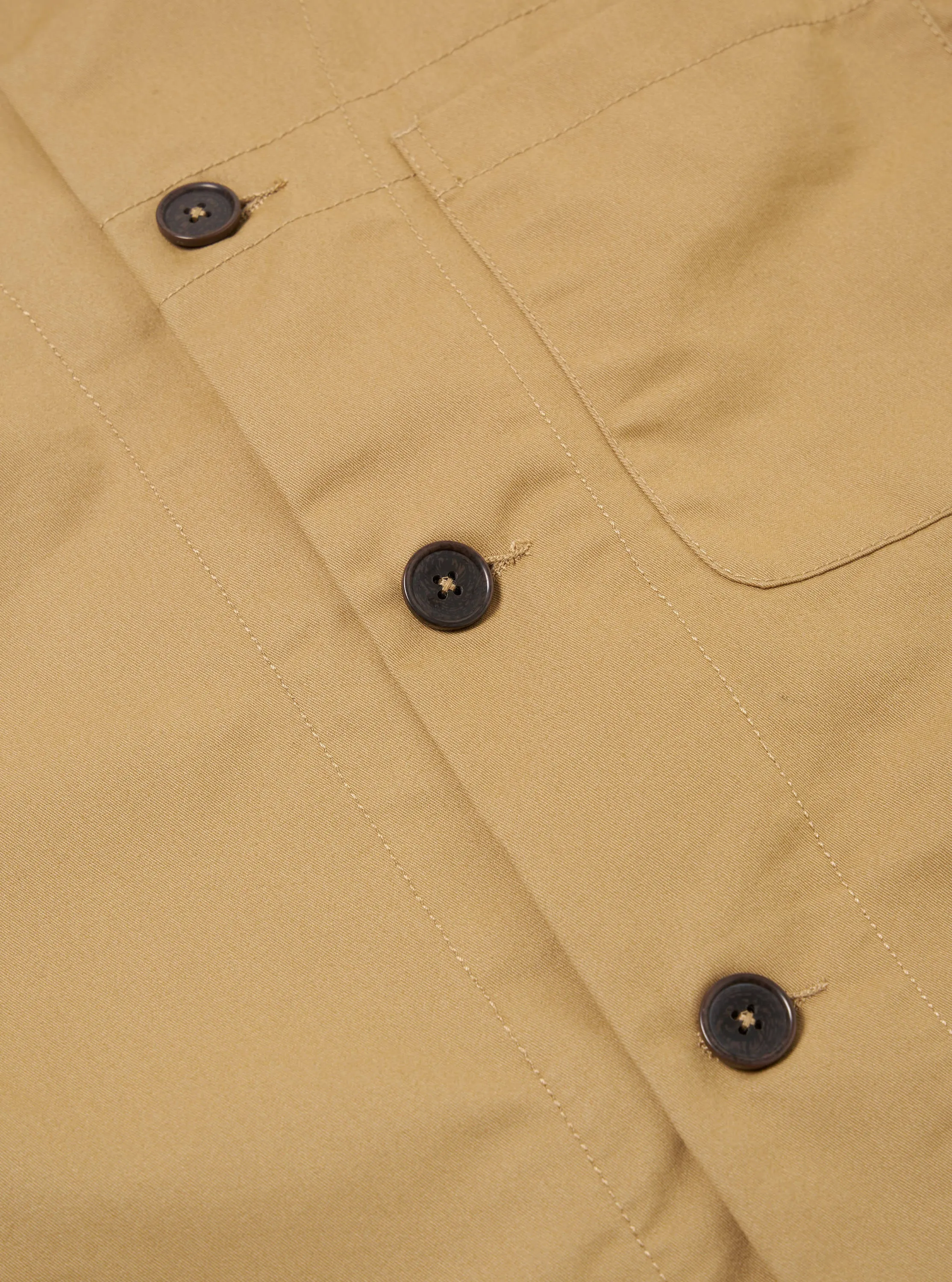 Universal Works Tech Overshirt in Sand Brushed Polytech