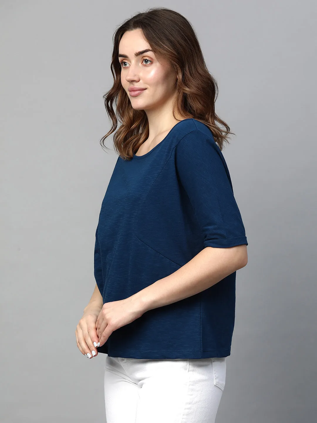 Women's Royal Cotton Regular Fit Tshirt